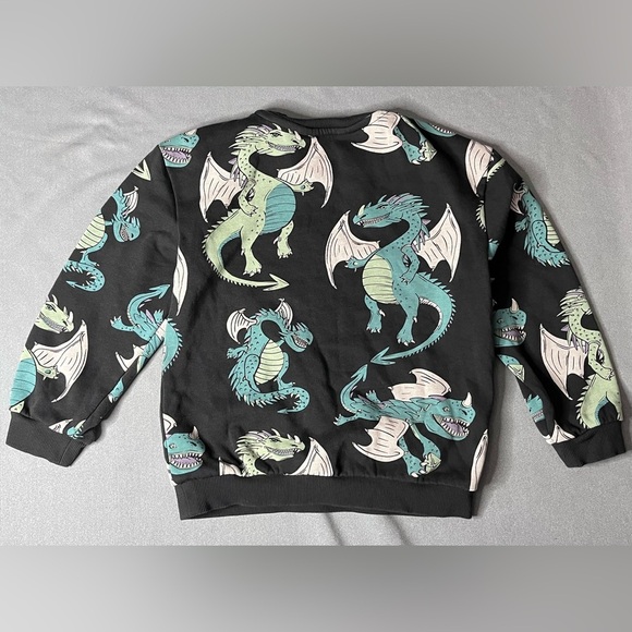 H&M Kids Dragon Print Sweater - Black and Teal - Picture 2 of 5